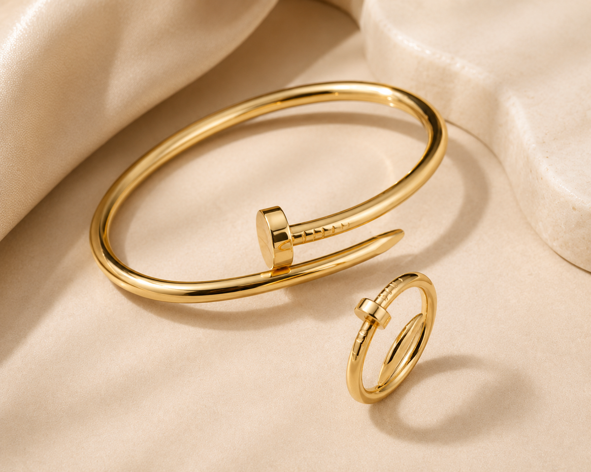 Nail Ring & Nail Bracelet Set