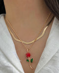 Eternal Rose Pendant Necklace