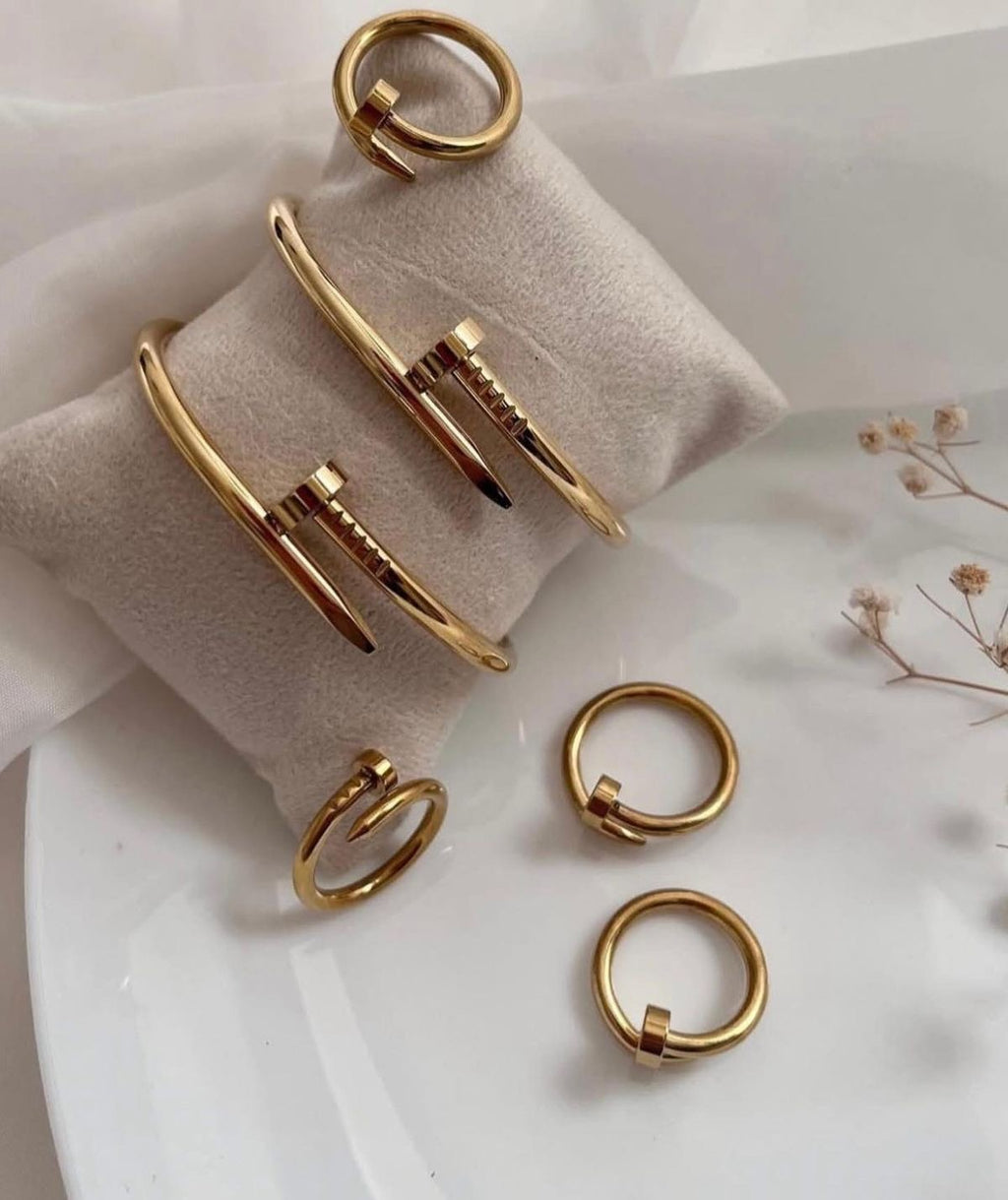 Nail Ring & Nail Bracelet Set