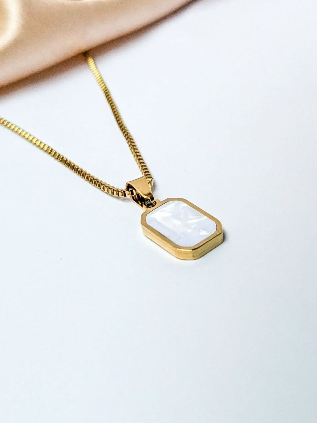 Classic White Stone Necklace