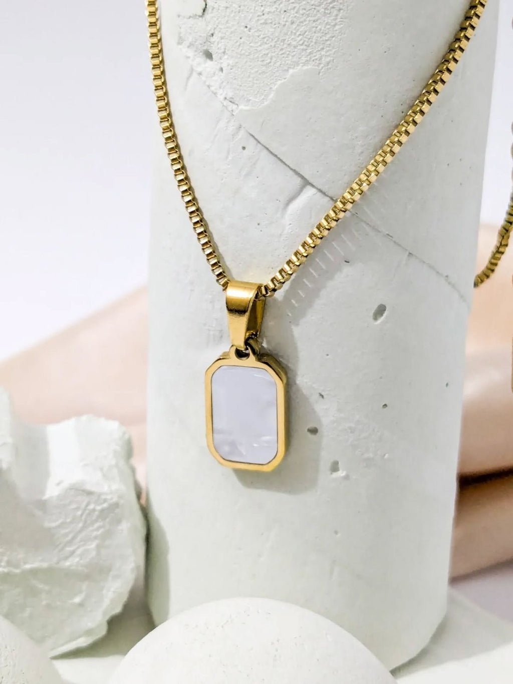 Classic White Stone Necklace