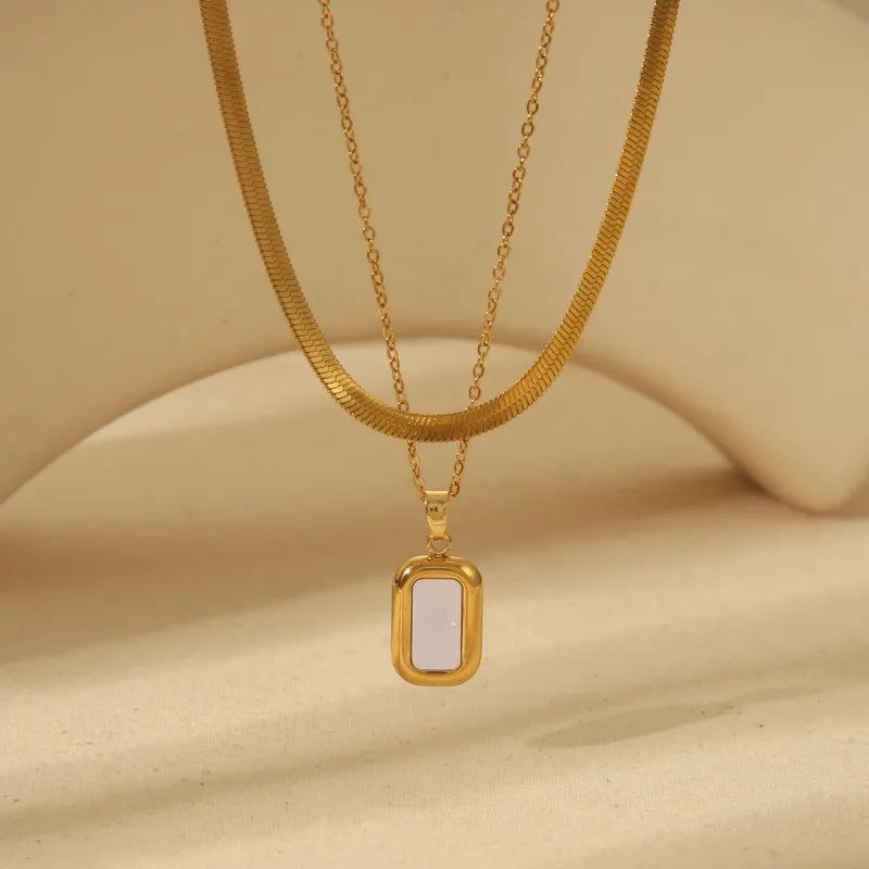 Classic White Stone Necklace