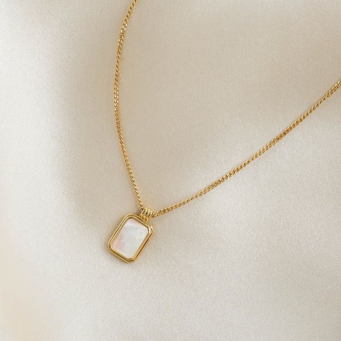 Classic White Stone Necklace